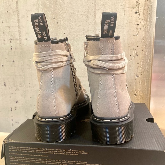 RICK OWENS FOR DOC MARTENS SS21 “PHLEGETHON” 1460 BEX PENTAGRAM LACE-UP BOOTS - Picture 7 of 13